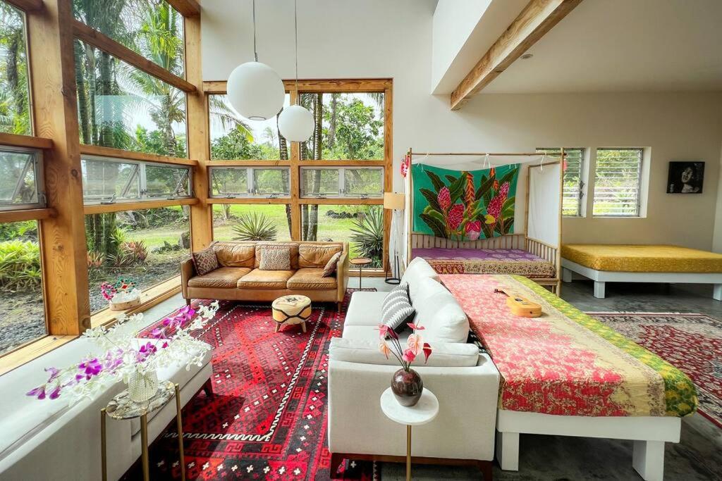 Jungle Haven Ocean Front Eco Villa On Fruit Farm Pahoa Экстерьер фото